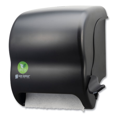 San Jamar Ecological Green Towel Dispenser, 12.49in x 8.6in x 12.82in, Black T950REBK